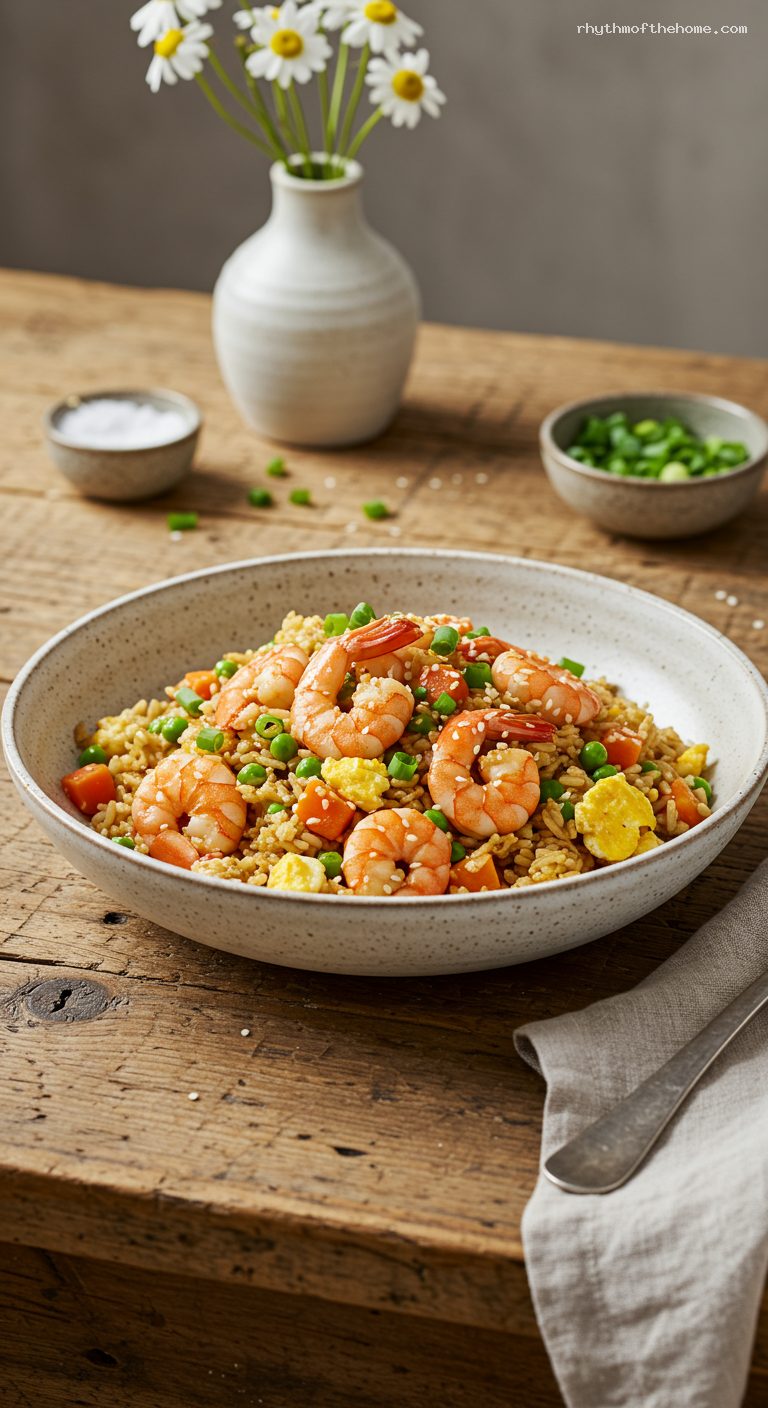 Shrimp Fried Rice with Egg and Scallions