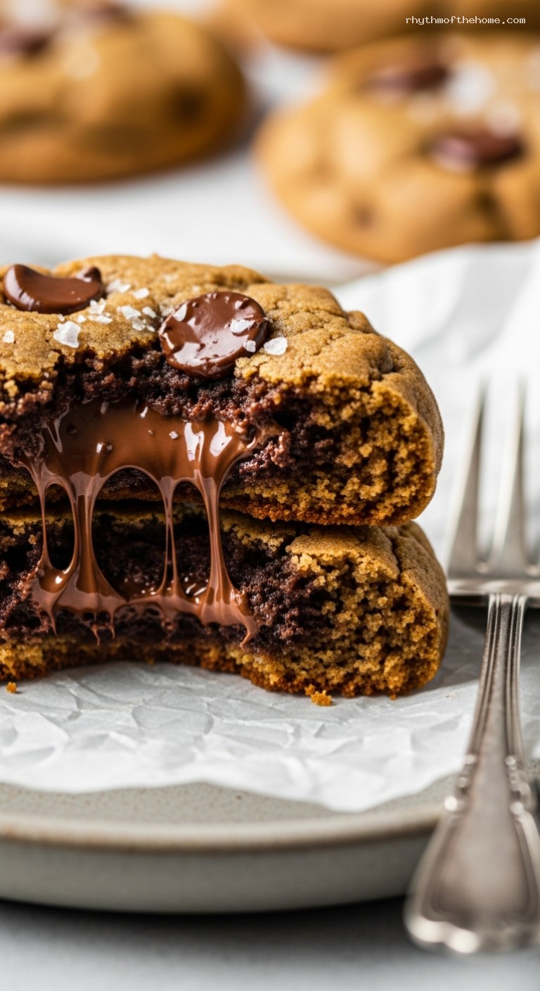 Soft and Chewy Espresso Chocolate Chip Cookies – Closeup