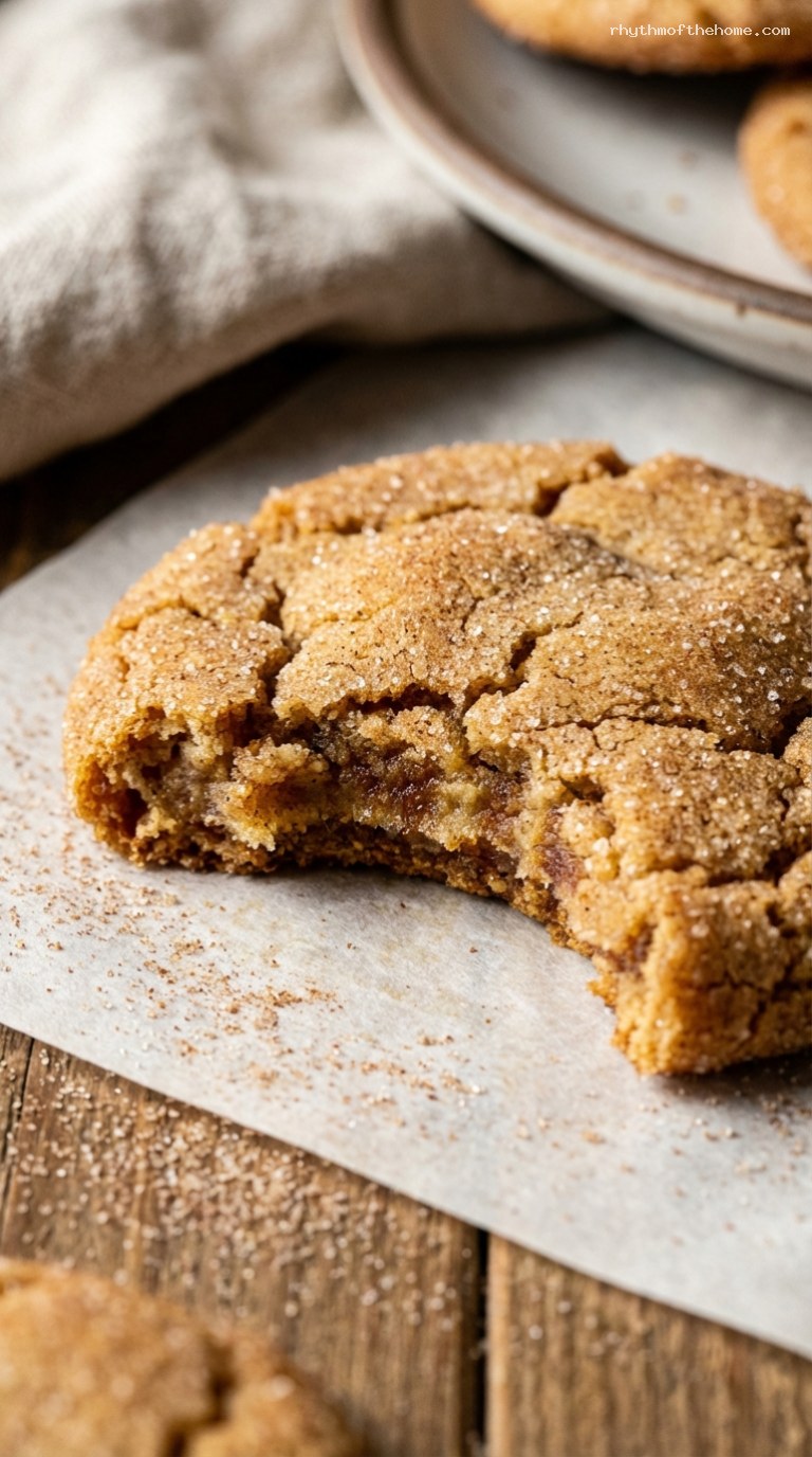 Soft Brown Butter Cinnamon Sugar Cookies – Closeup