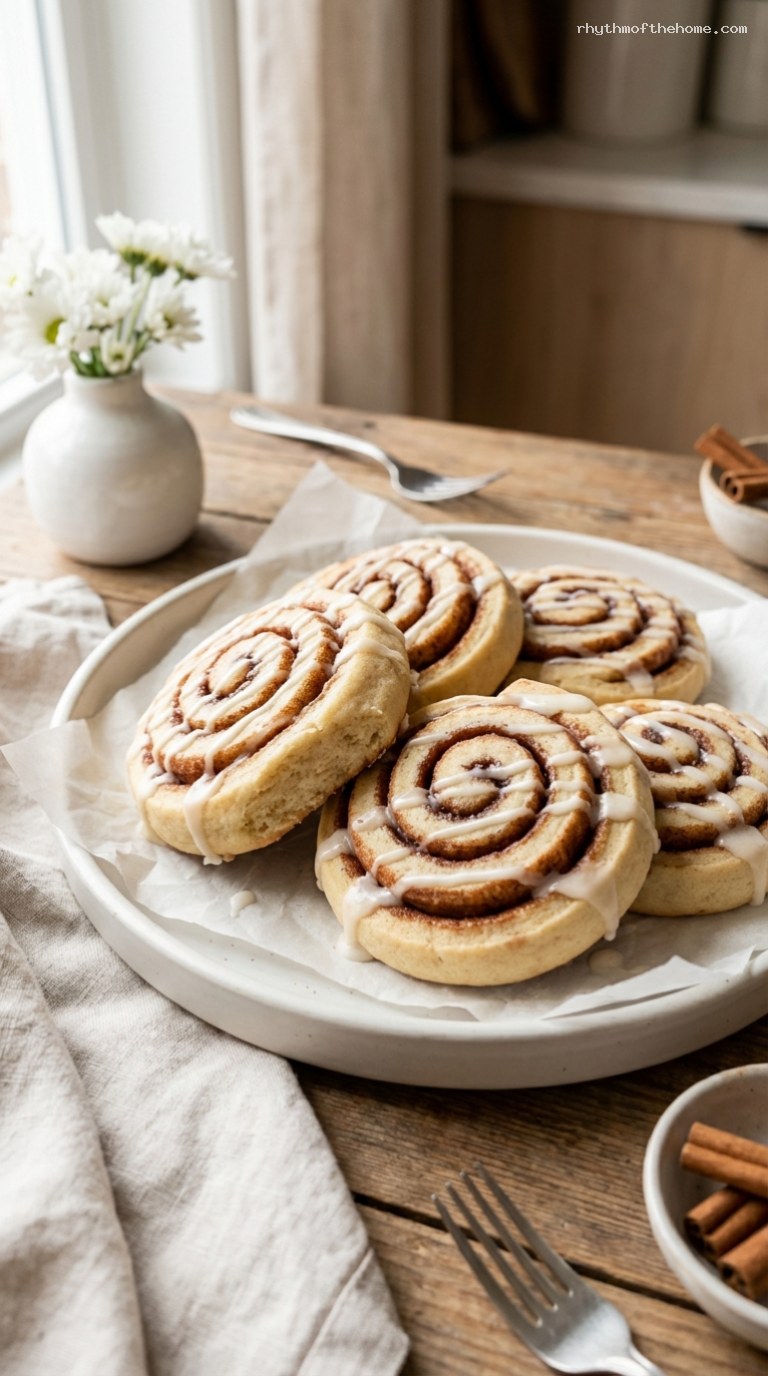 Soft Cinnamon Roll Cookies with Vanilla Icing Drizzle