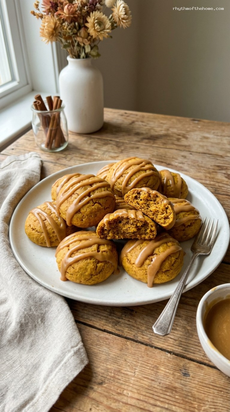 Soft Spiced Brown Sugar Pumpkin Cookies