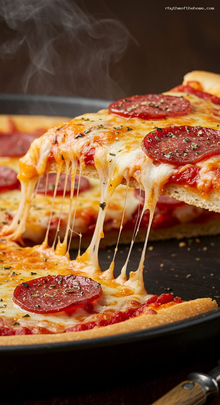 South Shore Bar Pizza with Lacy Cheese Edge – Closeup