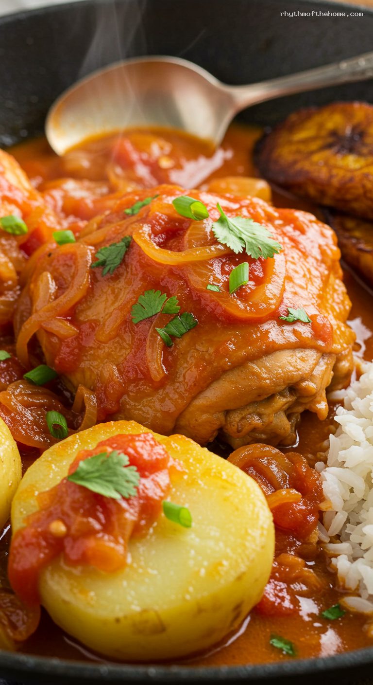 Sudado de Pollo: Comforting Stovetop Chicken Braise – Closeup