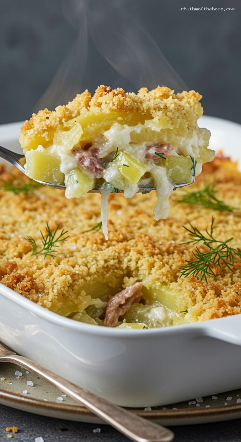 Swedish Jansson’s Temptation Potato Gratin – Closeup