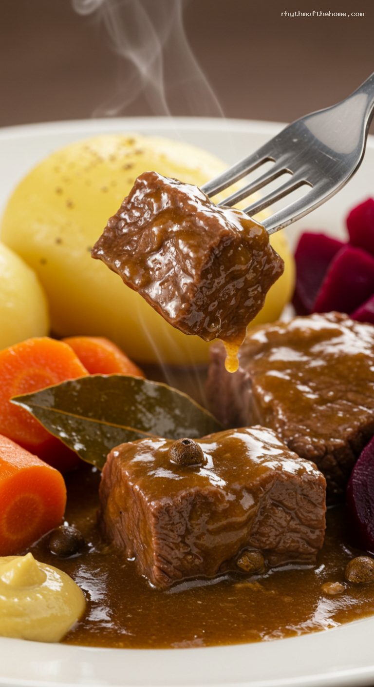 Swedish Kalops: Allspice Beef Stew with Potatoes – Closeup