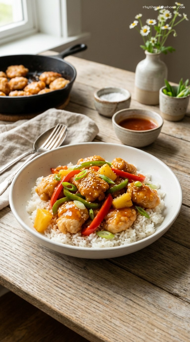 Sweet and Sour Chicken Skillet with Pineapple