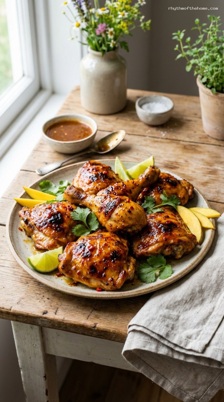 Sweet and Spicy Mango-Habanero Glazed Chicken