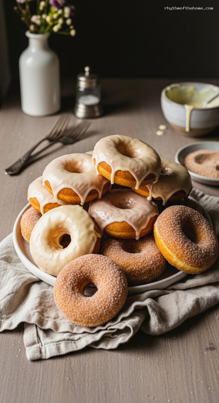 Airy Homemade Yeast Donuts with Vanilla Glaze