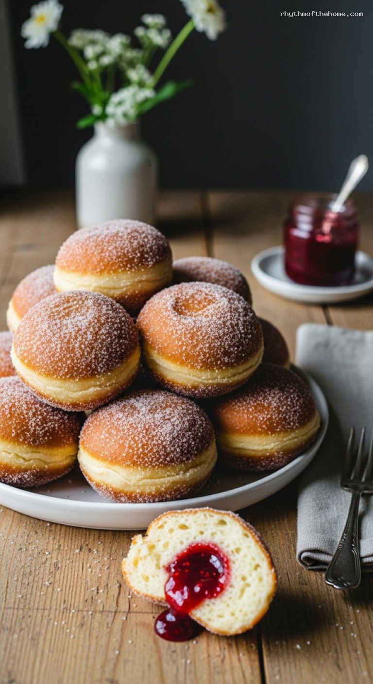 Berliner (Krapfen) – Pillowy Jam-Filled German Doughnuts