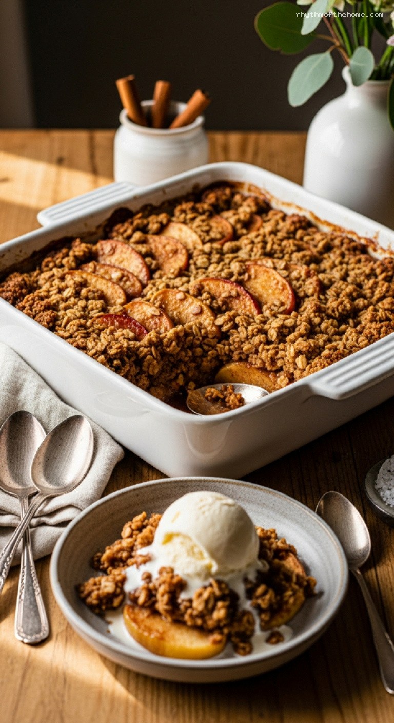 Classic Baked Apple Crisp with Oat Crumble