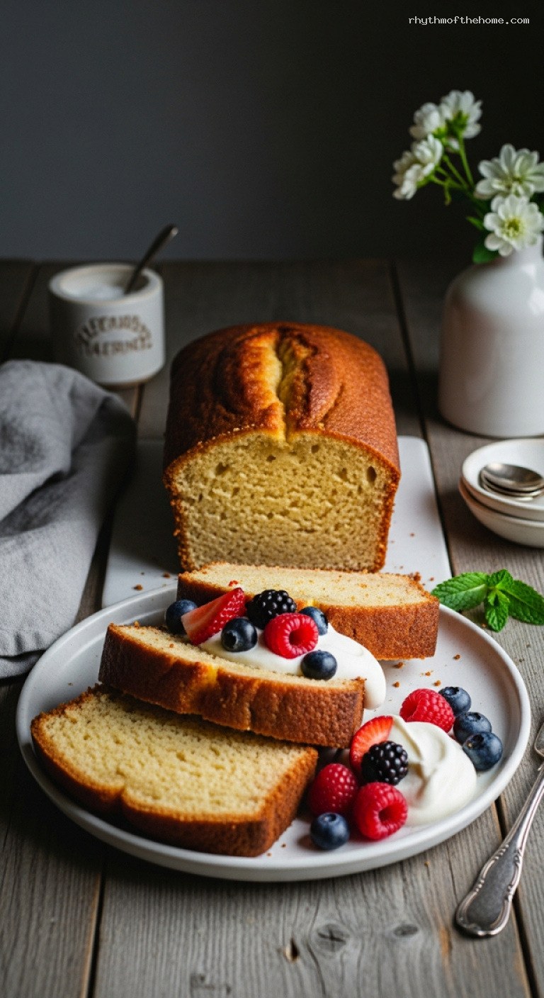 Classic Butter Pound Cake with Golden Crust