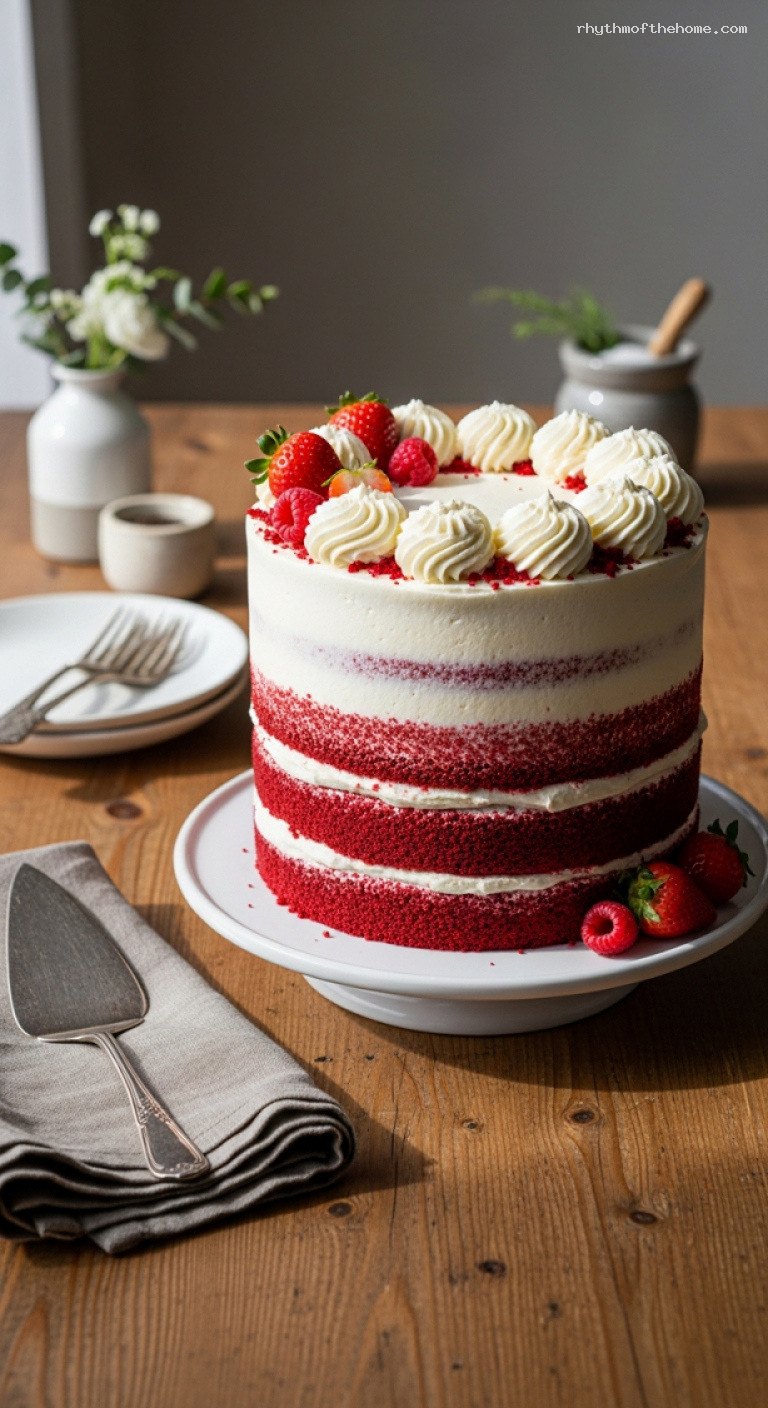 Classic Red Velvet Layer Cake with Cream Cheese Frosting