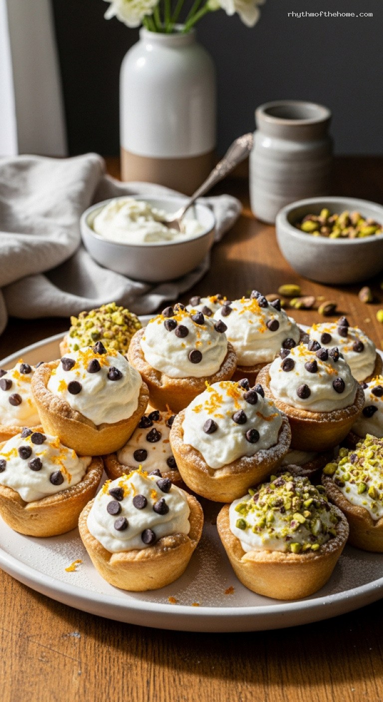 Easy Baked Cannoli Cups With Sweet Ricotta Filling