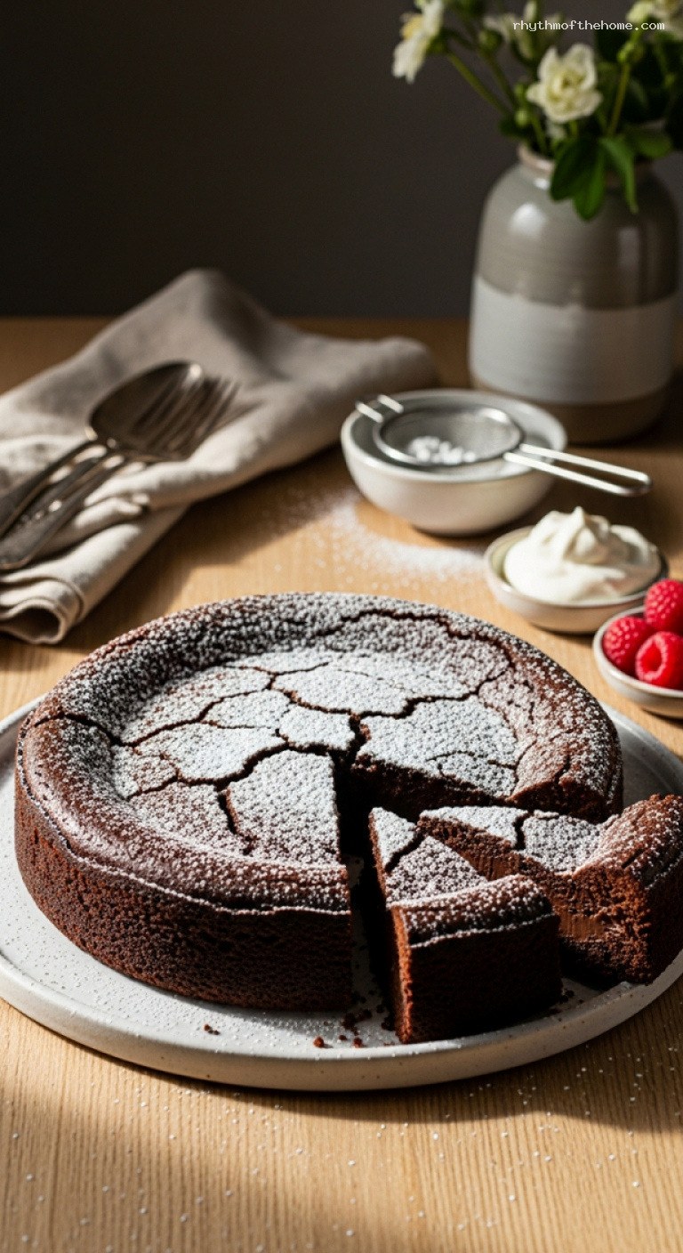 Flourless Bittersweet Chocolate Cake With Crackly Top