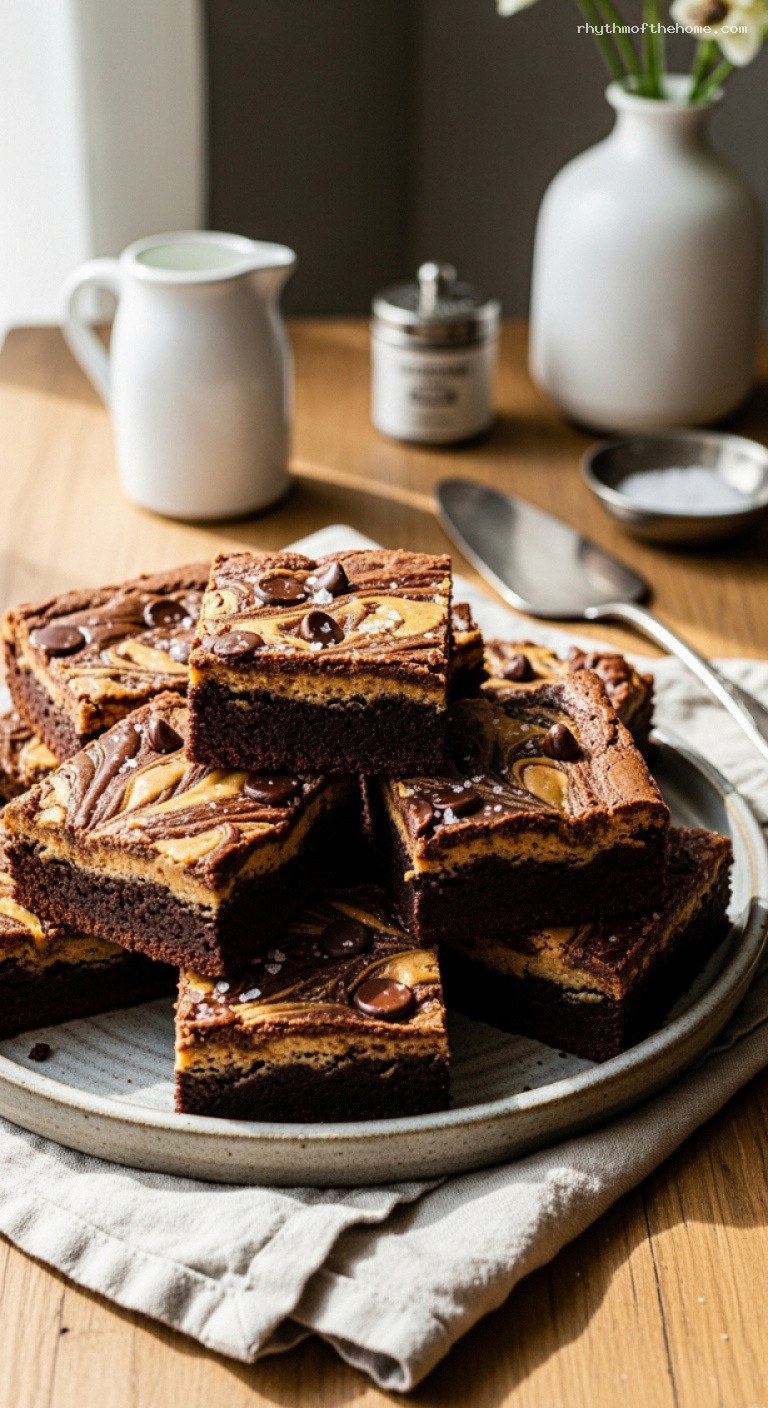 Fudgy Chocolate Peanut Butter Swirl Brownies