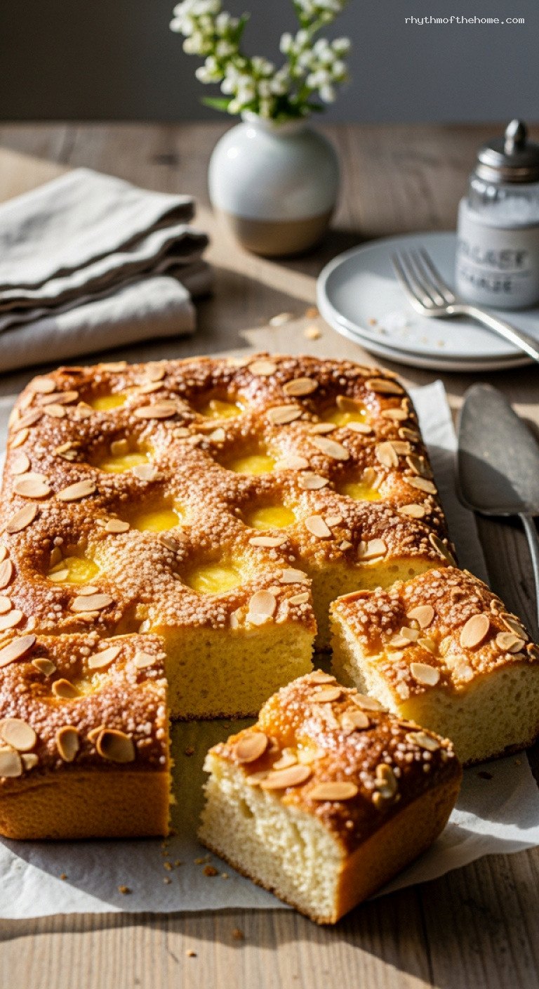 German Butterkuchen: Soft Yeast Sheet Cake with Caramelized Sugar