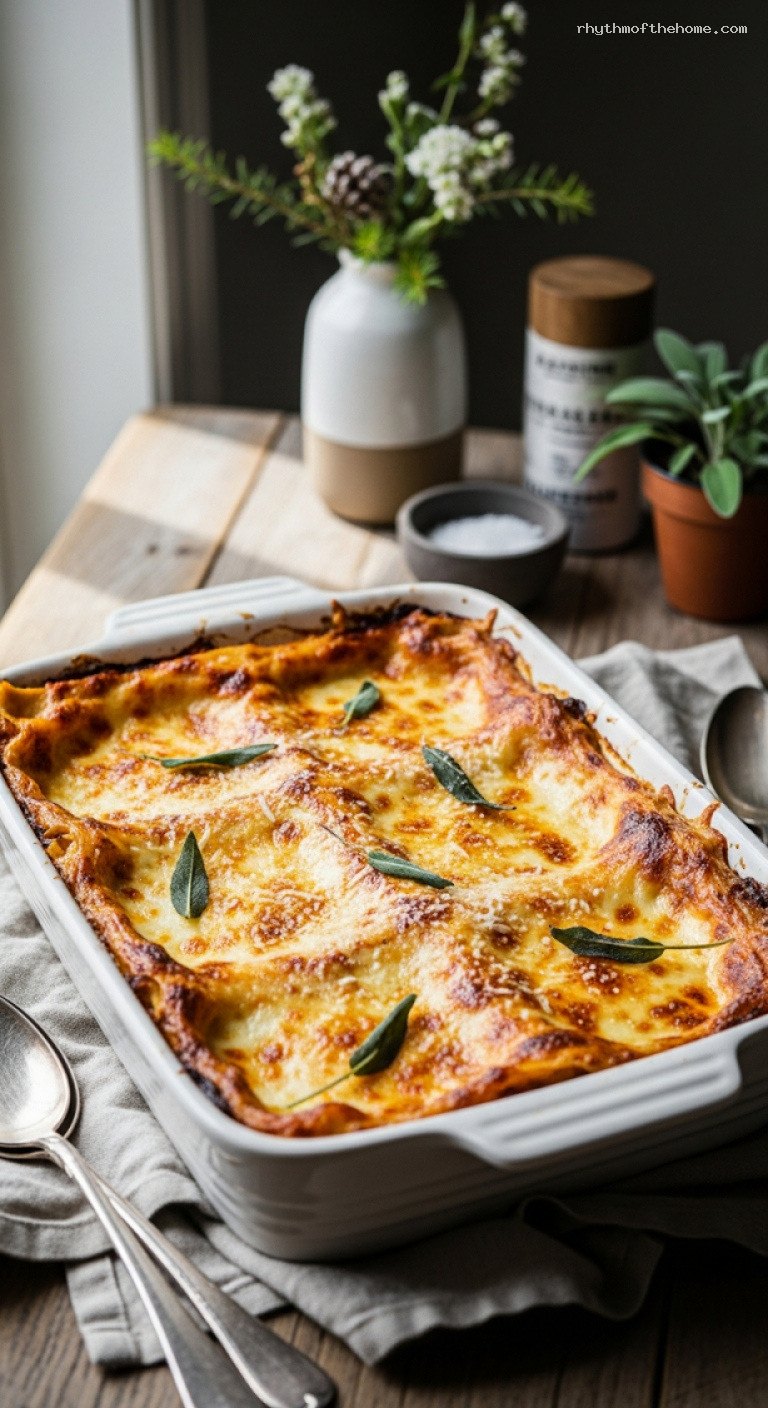 Holiday Butternut Squash and Spinach Lasagna with Béchamel