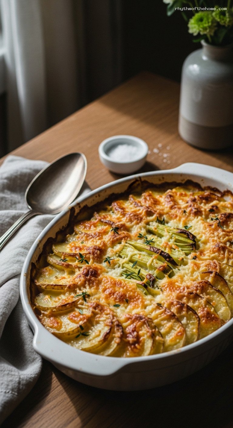 Holiday Leek and Potato Gratin With Gruyère