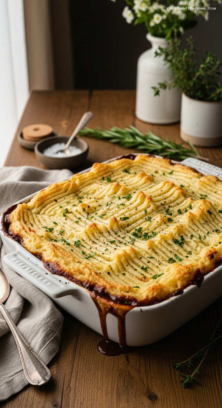 Holiday Shepherd’s Pie With Savory Lamb and Golden Potatoes
