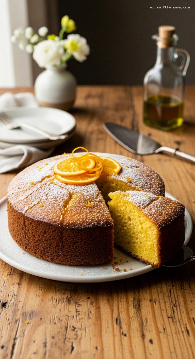 Moist Orange Olive Oil Cake with Bright Citrus