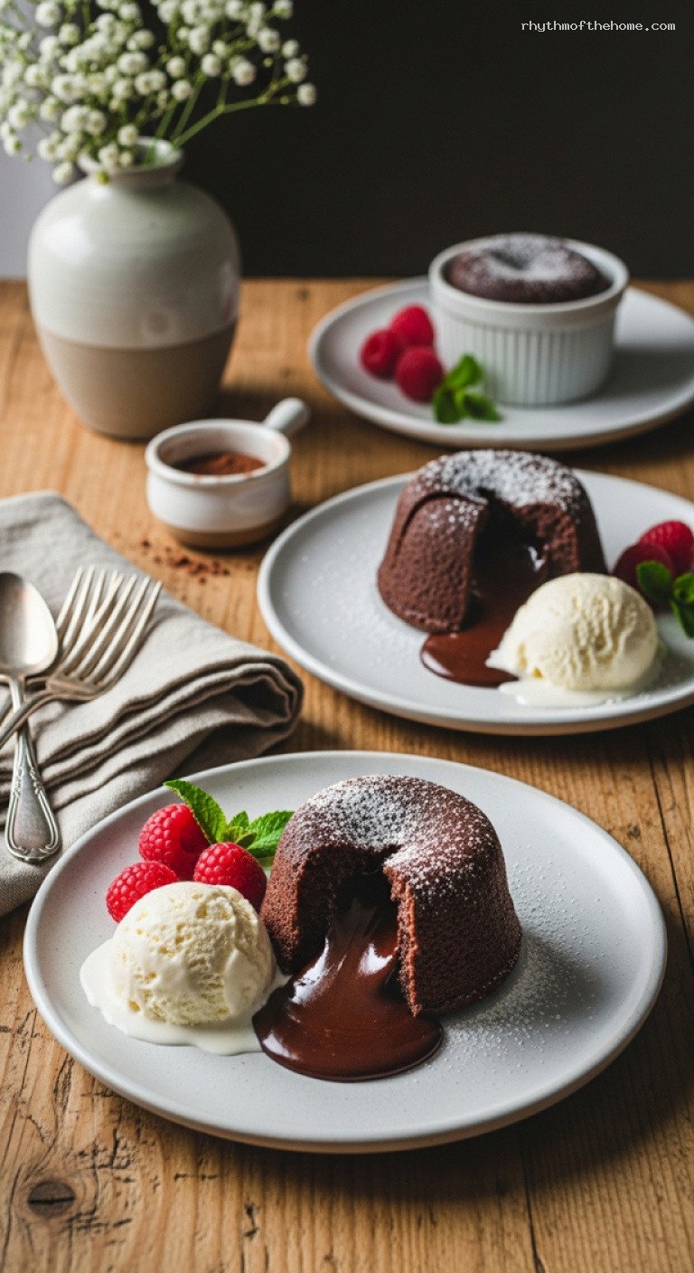 Molten Chocolate Lava Cakes with Rich Gooey Centers