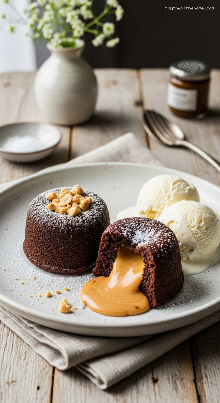 Molten Peanut Butter Lava Cakes