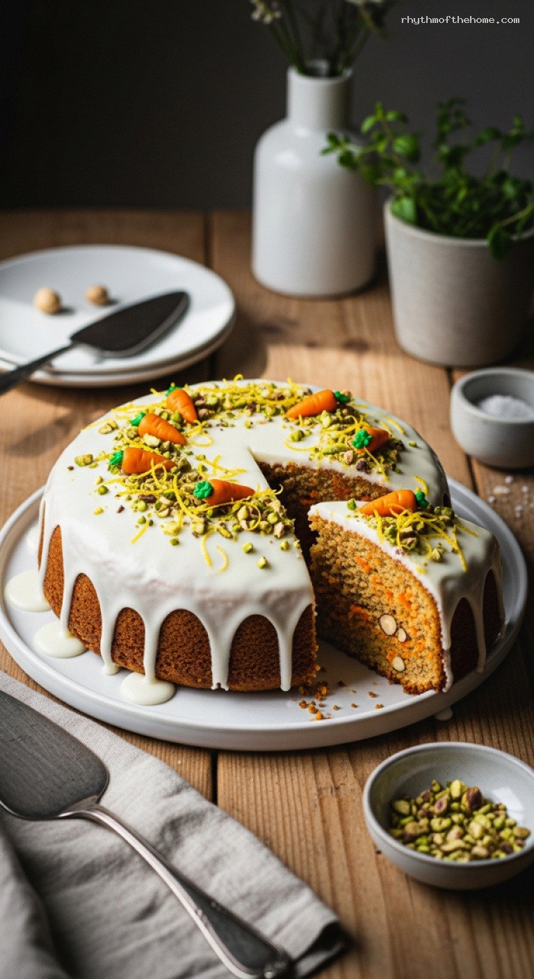 Rüblitorte Swiss Carrot Nut Cake With Lemony Icing