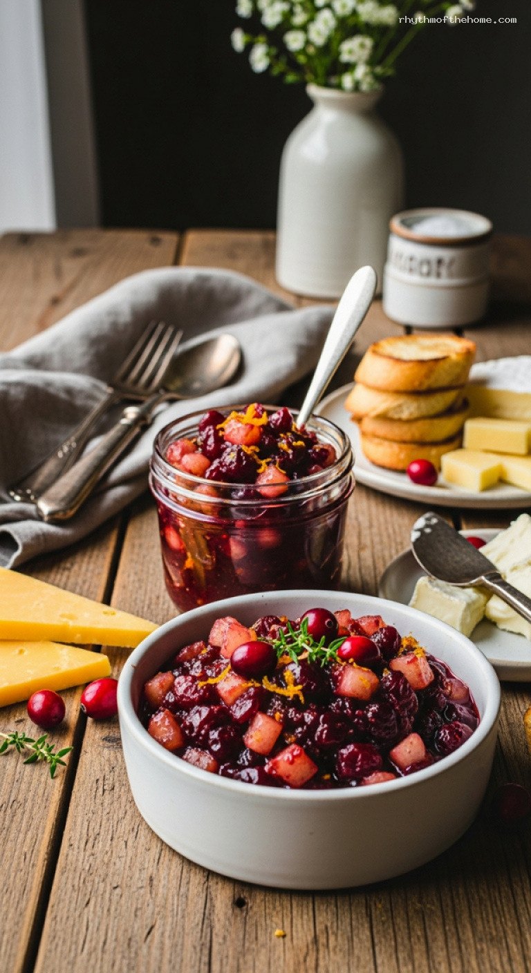 Slow-Simmered Cranberry Pear Chutney With Warm Spices