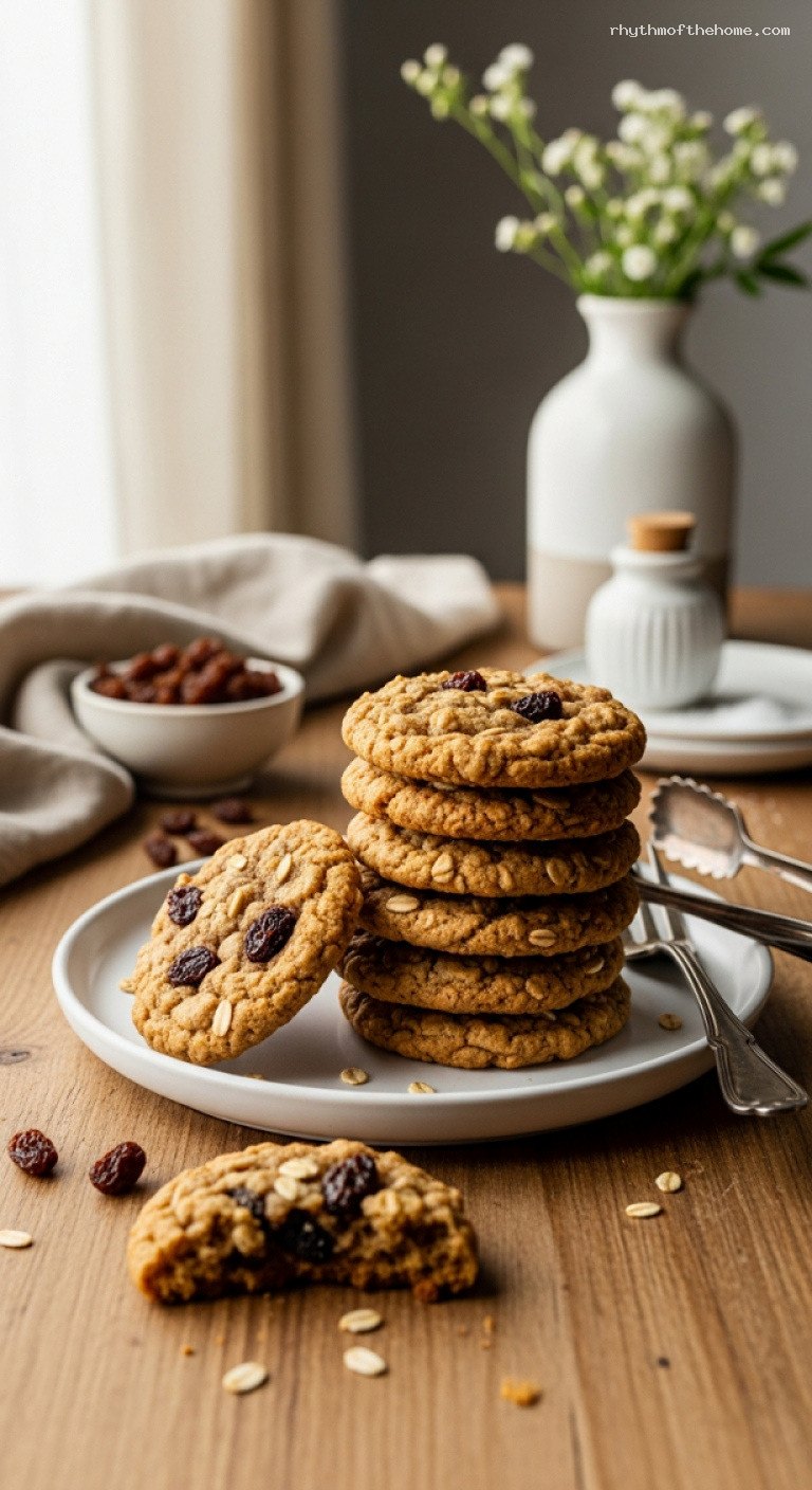 Soft and Chewy Oatmeal Raisin Cookies