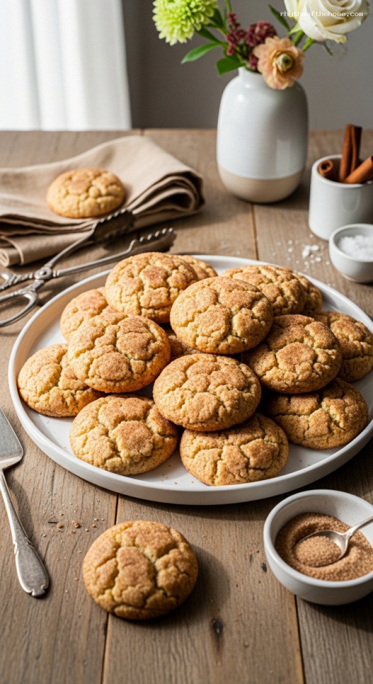 Soft and Chewy Snickerdoodles with Cinnamon Sugar