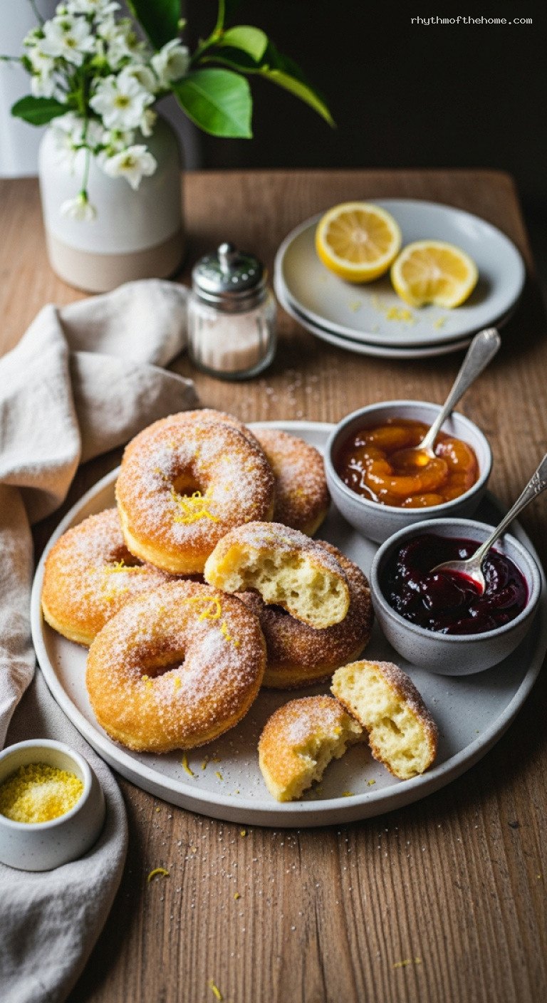 Sweet Kartoffelkrapfen: Lemon-Scented Potato Fritters with Preserves