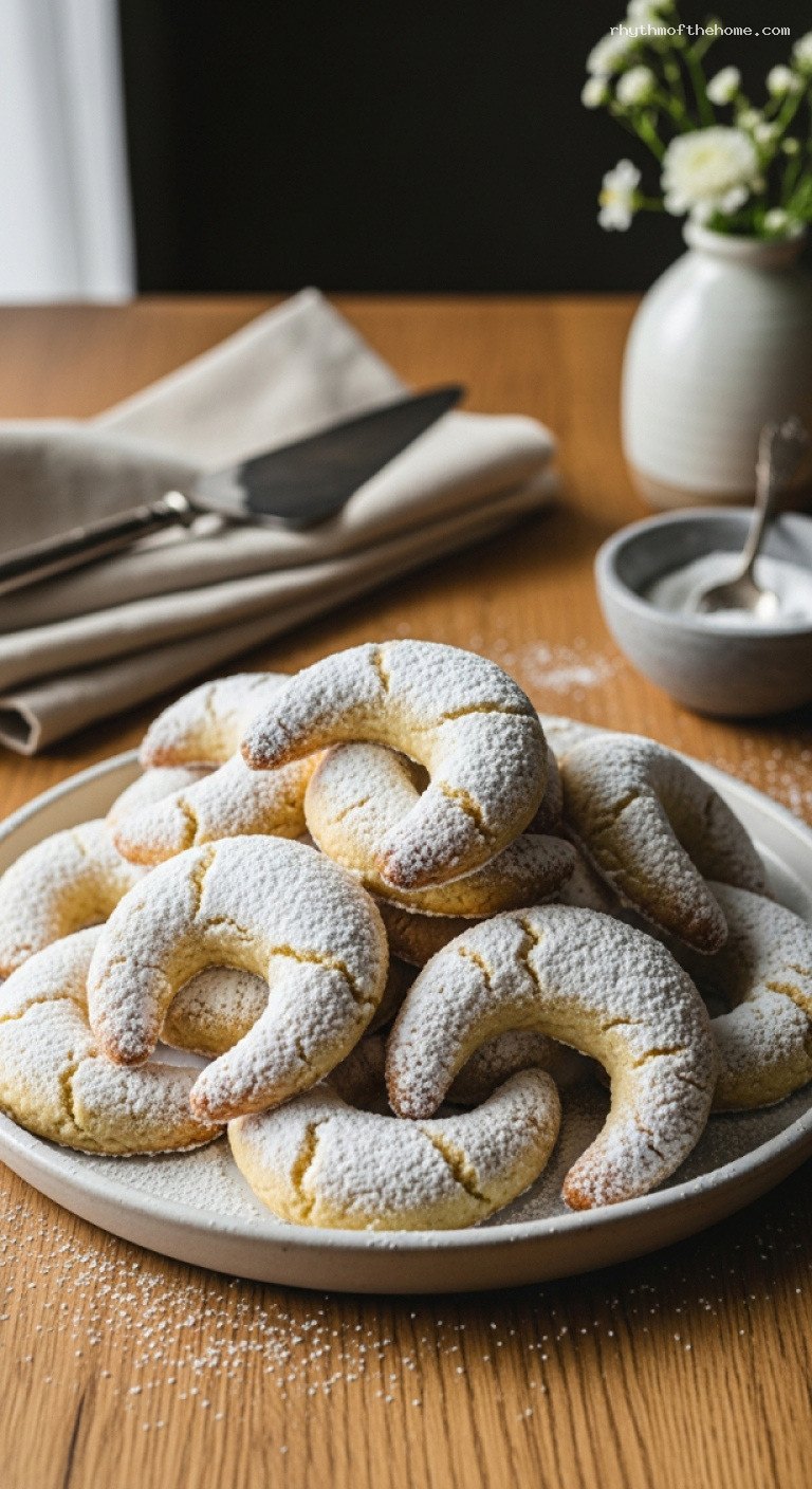 Vanillekipferl: Melt-In-Your-Mouth Vanilla Crescent Cookies