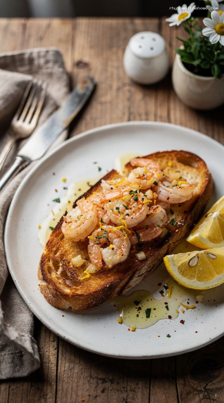 15-Minute Shrimp Scampi With Garlic Lemon Butter and Crusty Bread
