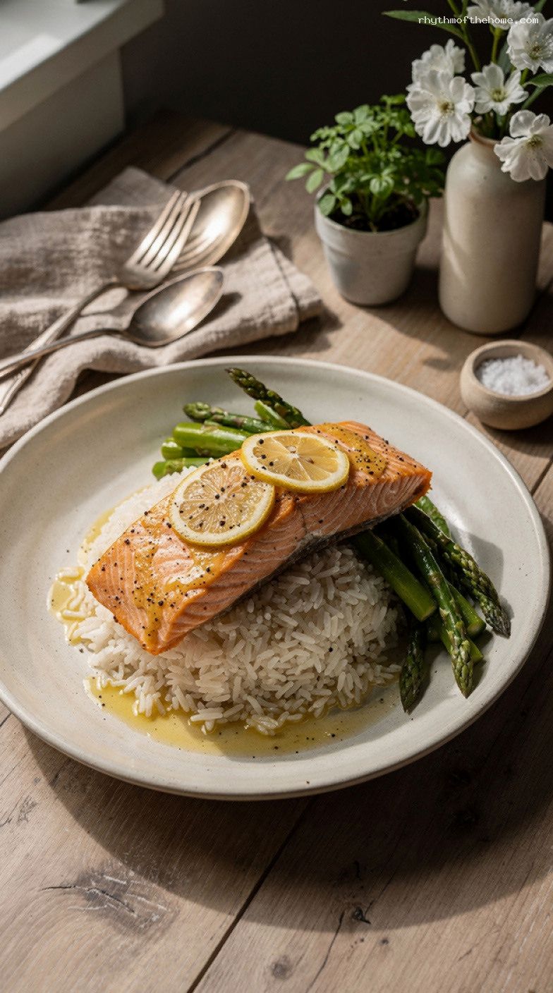 3-Ingredient Lemon Butter Salmon Foil Packets with Asparagus