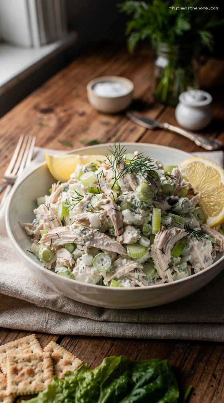 5-Minute Greek Yogurt Chicken Salad with Dill and Lemon