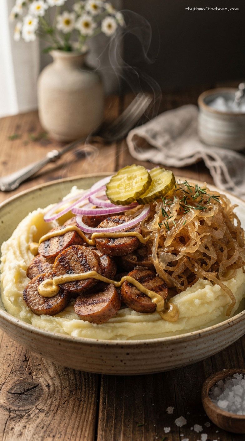 5-Minute Sausage and Sauerkraut Bowls with Mustard