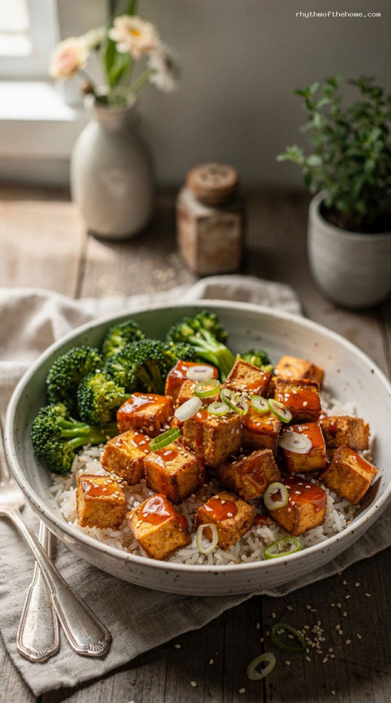 Crispy Sheet-Pan Tofu With Sweet Chili Glaze