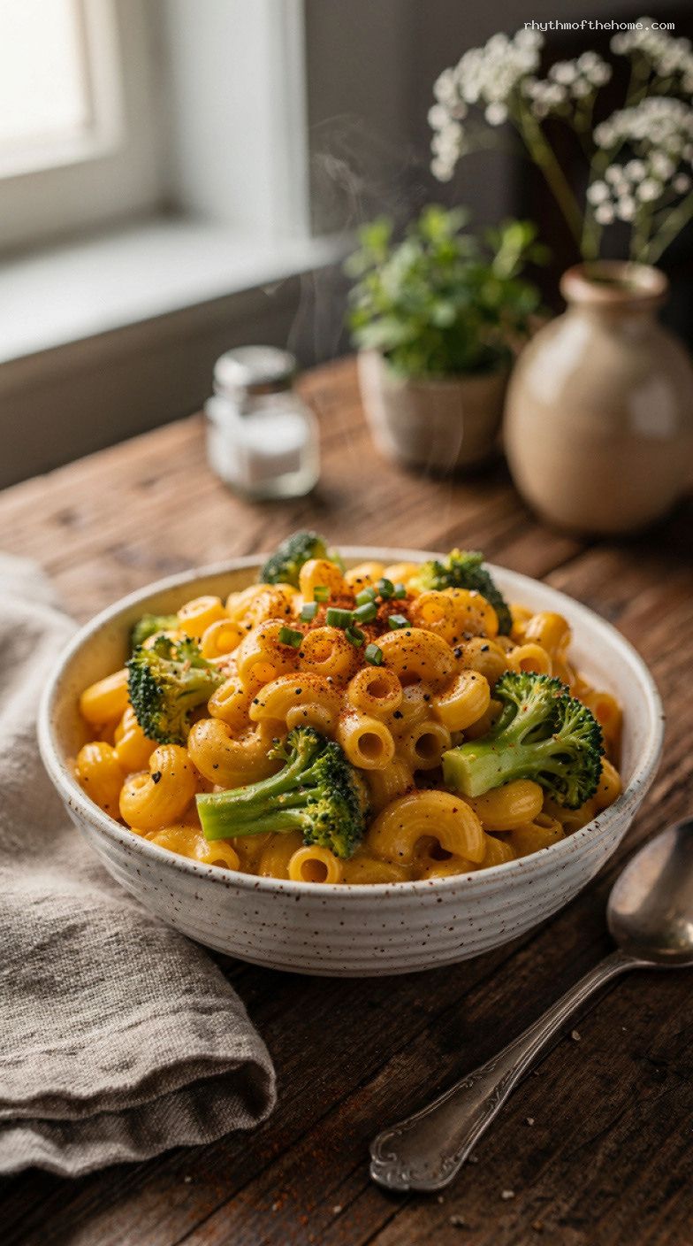 Microwave Mug Mac and Cheese with Broccoli Upgrade