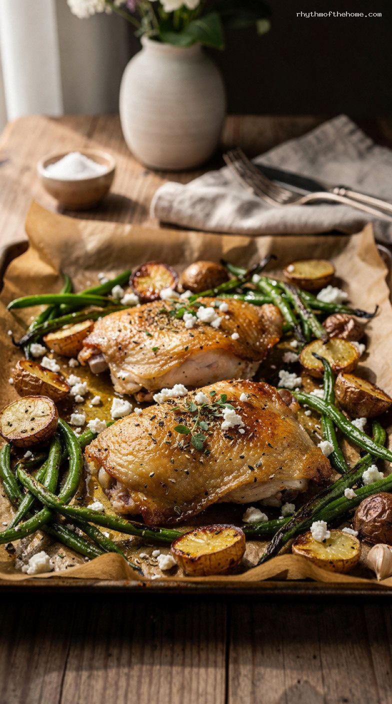 Sheet Pan Lemon Garlic Chicken Thighs With Veggies