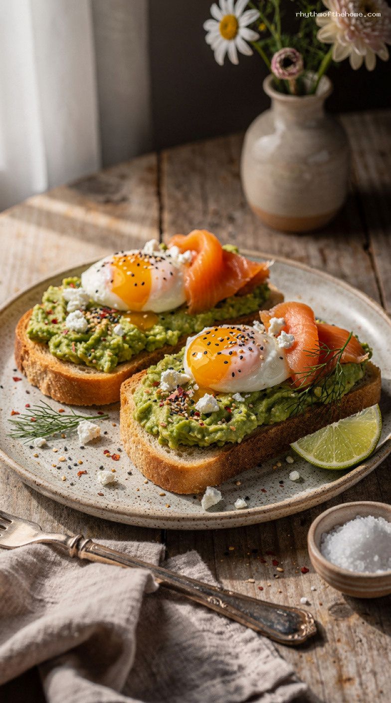 Smashed Avocado and Egg Toast With Easy Toppings