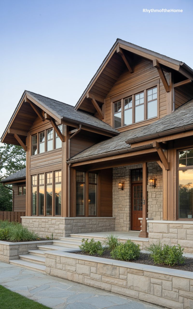 The Timber-Frame Estate Craftsman Home