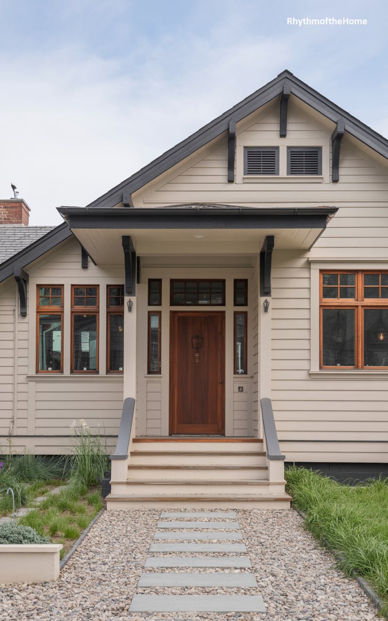 The Beige Siding Craftsman Home
