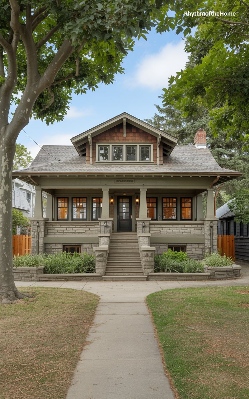 The Stone Bungalow Craftsman Home