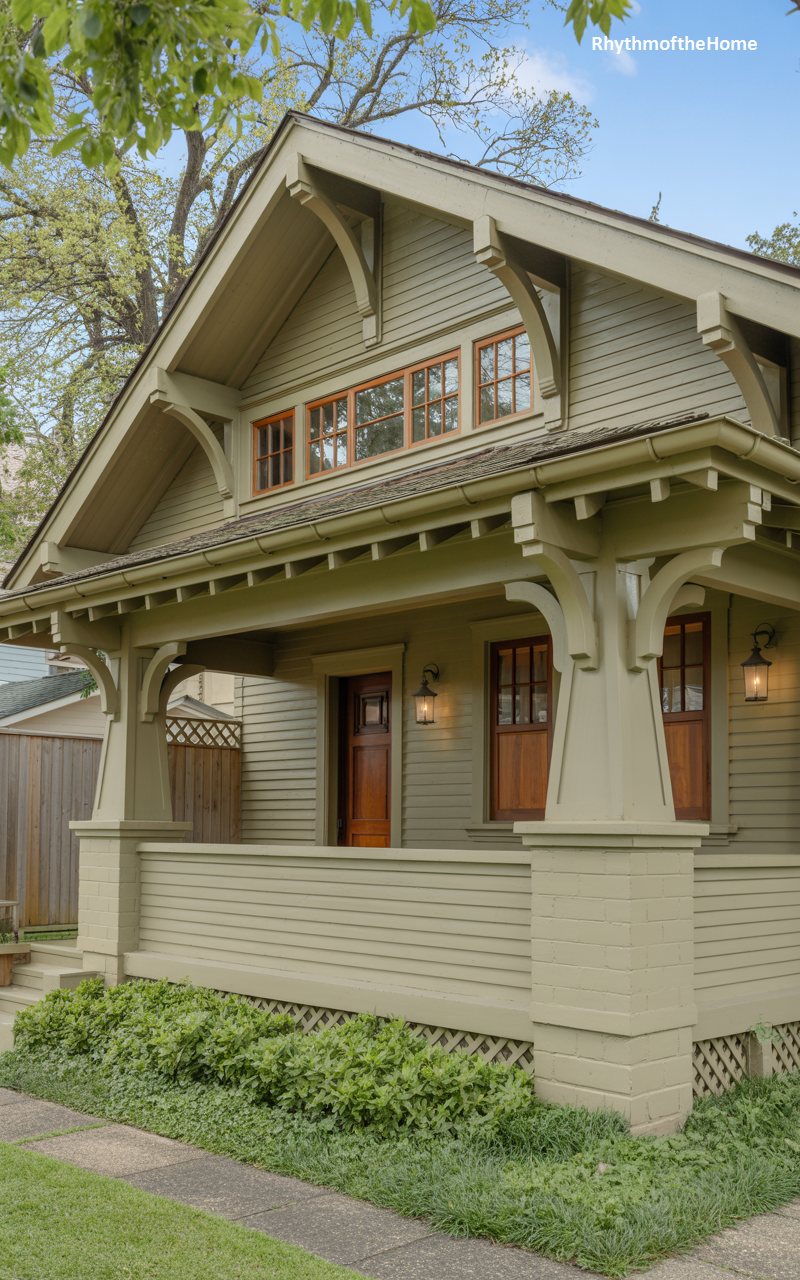 The Olive Drab Craftsman Home