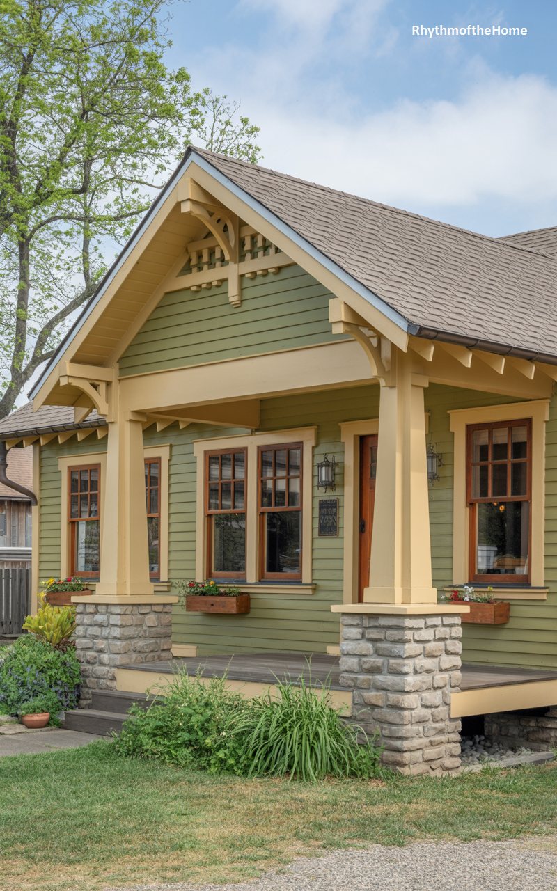 The Sage Green Bungalow Craftsman Home