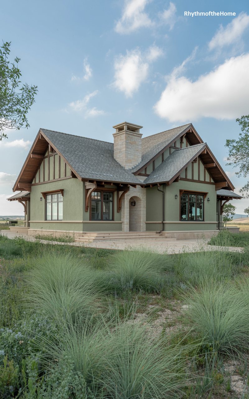 The Green Tudor Craftsman Home