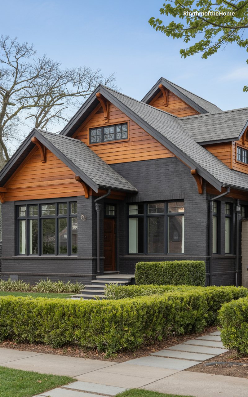The Modern Contrast Craftsman Home