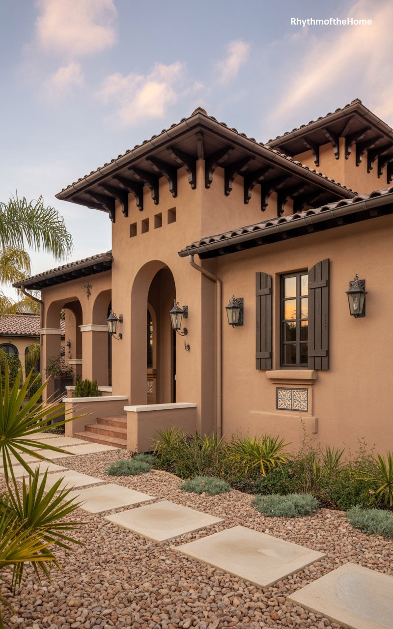 Southwestern Stucco Craftsman Home