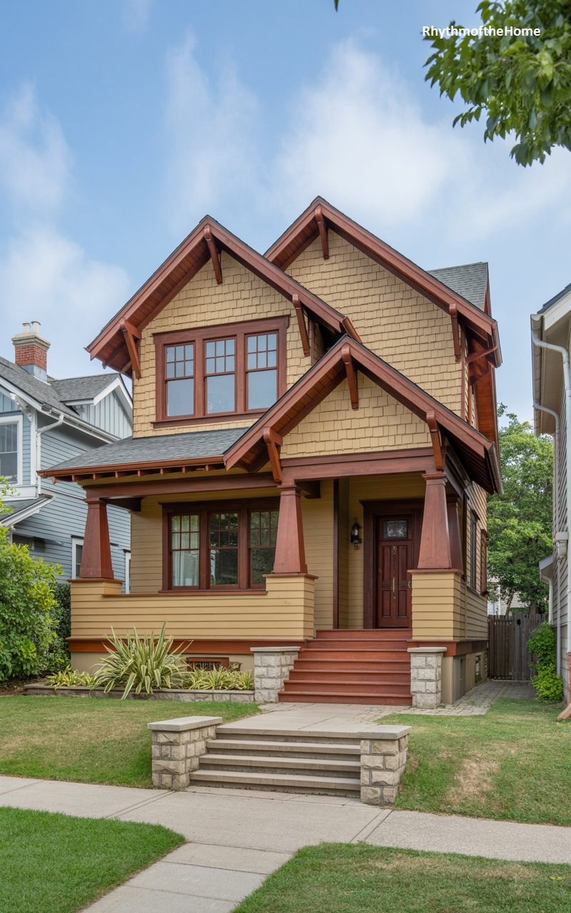 Double Gable Shingle Craftsman Home
