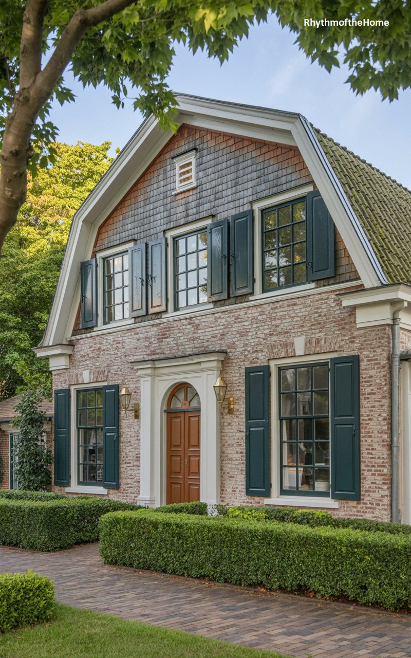 The Brick and Shingle Dutch Colonial Home